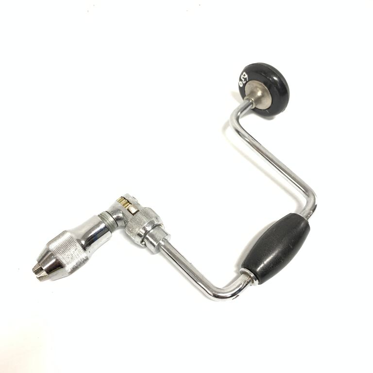 Brisbane Tool Library Brace & Bit Chrome with black grips (639)